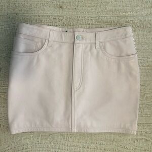 iro paris leather baby pink mini skirt